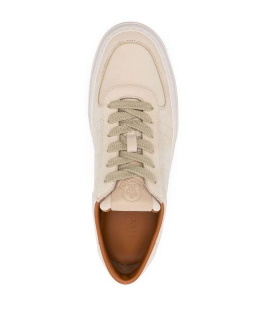 Moncler Natural Monclub Leather Sneakers for men