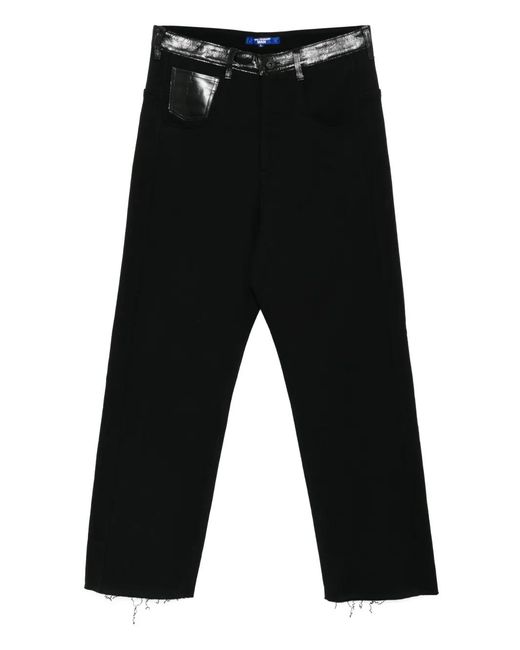 Junya Watanabe Black Raw-Edge Trousers for men