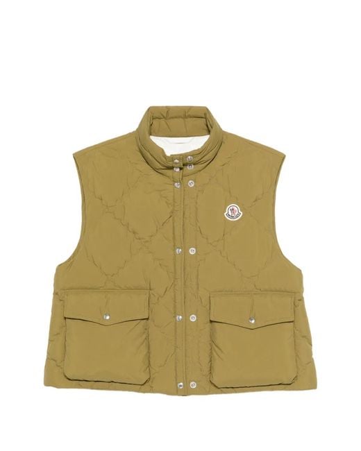 Moncler Green Biois Quilted Down Vest