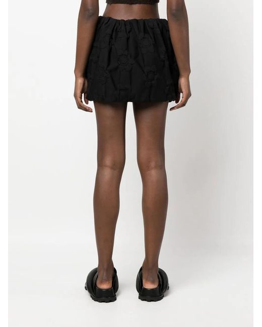Max Mara Black Ruched Puffball Skirt