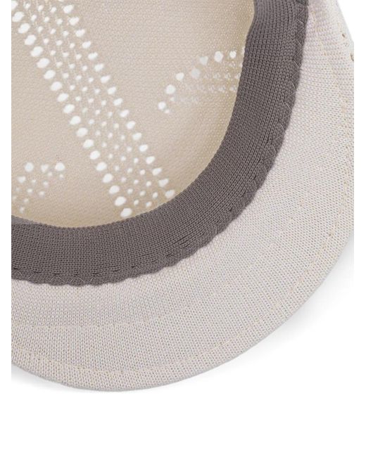 Kangol White Eyelet-Knit Flat Cap
