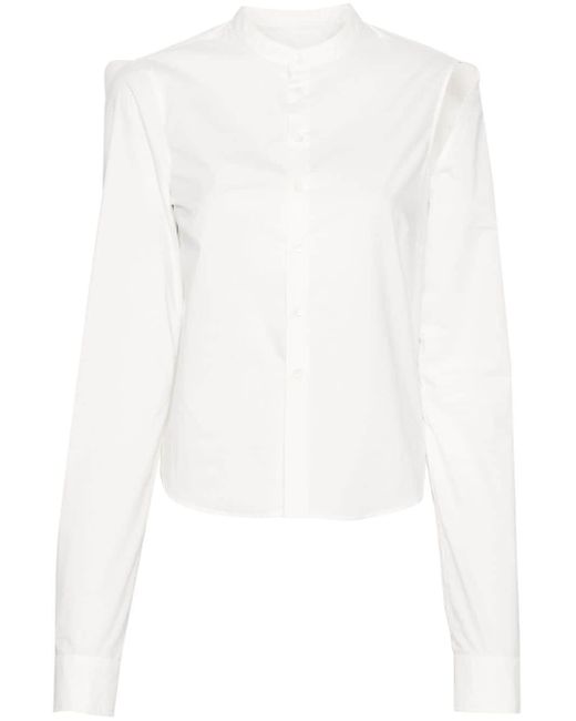 MM6 by Maison Martin Margiela White Cut-Out Cotton Shirt