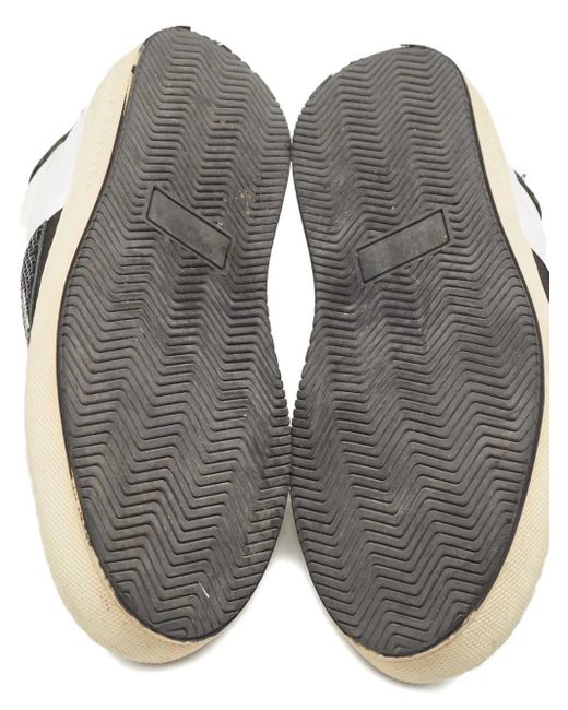 Philipp Plein ビジュートリム レザースニーカー White
