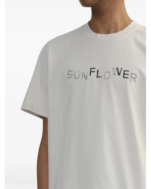 sunflower Gray Logo-Detail T-Shirt for men