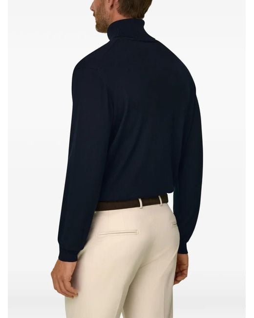 Boggi Blue Turtleneck Jumper for men