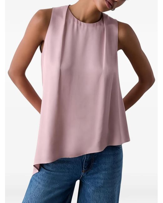 Liu Jo Pink Asymmetric Satin Top