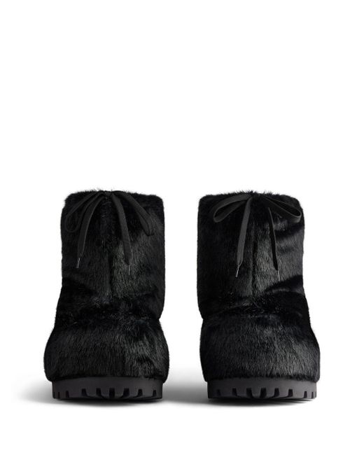 Balenciaga Black Alaska Logo-Appliqué Boots