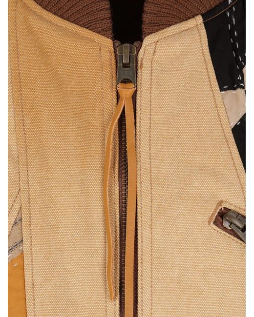 KHOKI Natural Patchwork Panelled Jacket for men