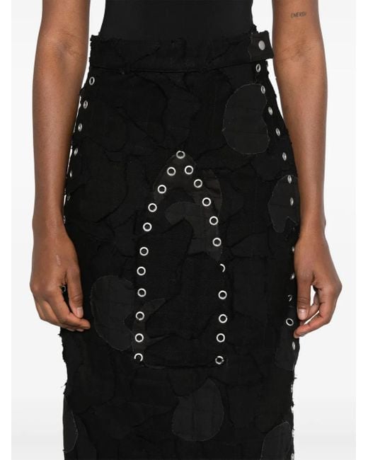 Who Decides War Black Grommet Arch Maxi Skirt