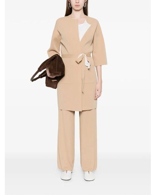Kangra White Belted Coat