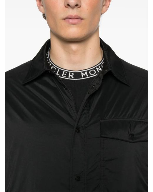 Moncler Black Arpont Down Shirt Jacket for men