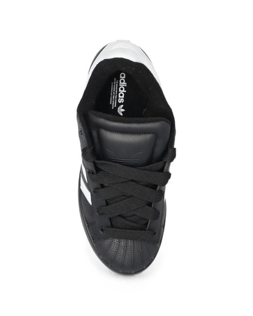Adidas Black Superstar Stack Sneakers