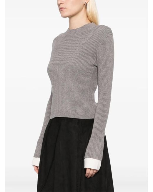 B+ AB Gray Ribbed Jumper