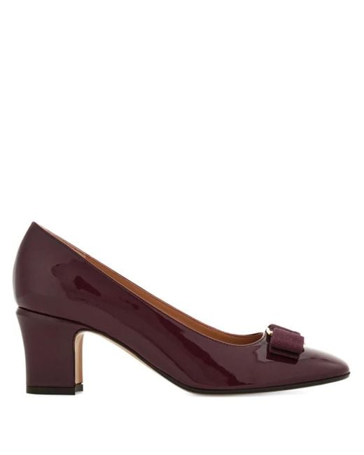 Escarpins Vara 40 Mm À Détail De Nœud Ferragamo en coloris Purple