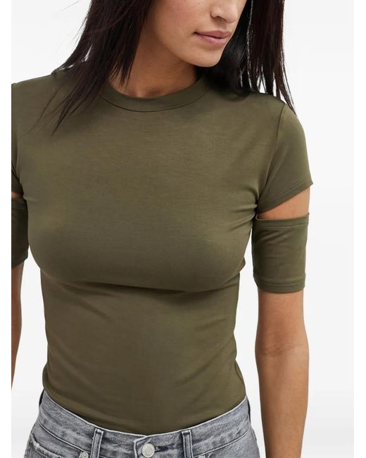 MARCELLA Green Esme Cut-Out Top