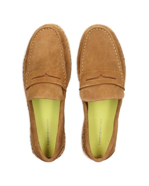 Tommy Hilfiger Brown Espadrilles En Daim for men