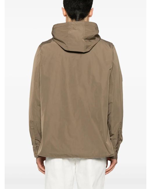 Aspesi Hemdjacke Mit Abnehmbarer Kapuze in Natural für Herren