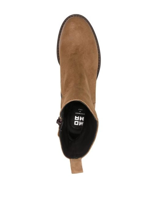 Moma Brown Suede Leather Ankle Boots