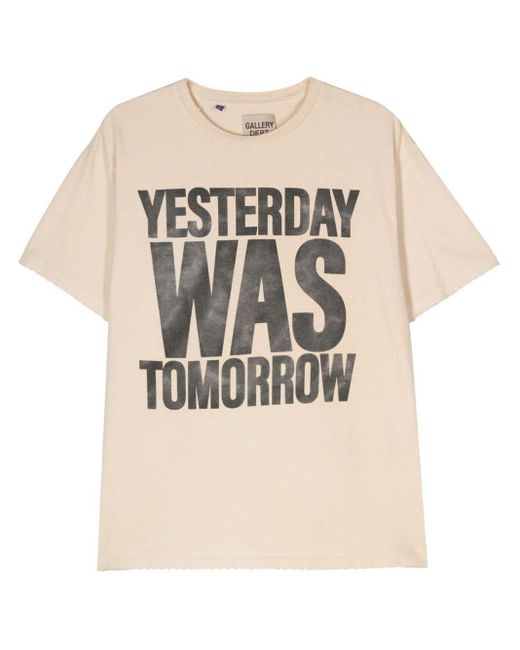 T-shirt Yesterday Was Tomorrow di GALLERY DEPT. in Natural da Uomo