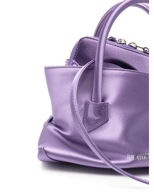 The Attico Purple La Passeggiata Mini Tote Bag
