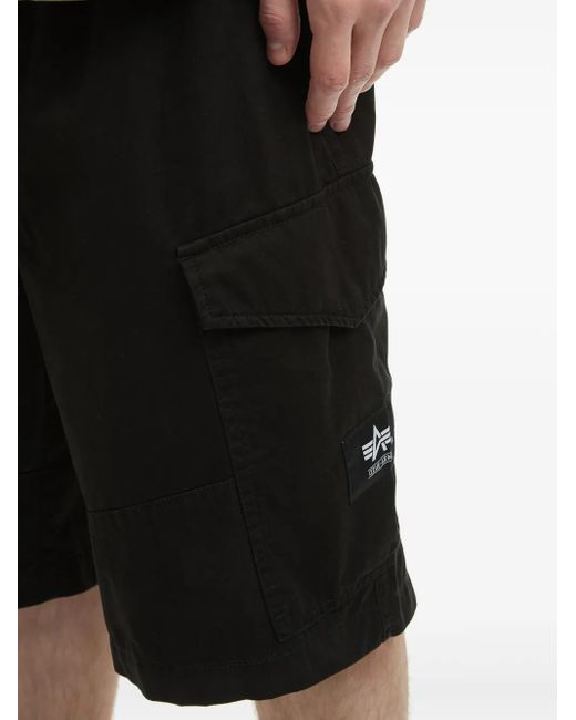 Izzue Black Cotton Bermuda Shorts for men