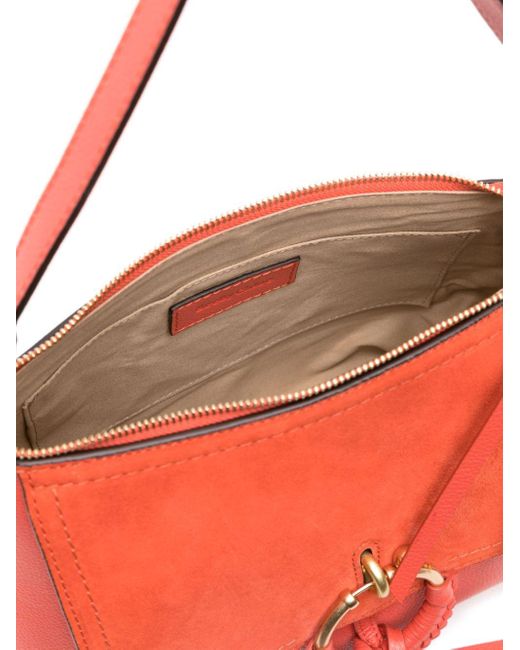 See By Chloé Red Small Joan Leaher Crossbody Bag