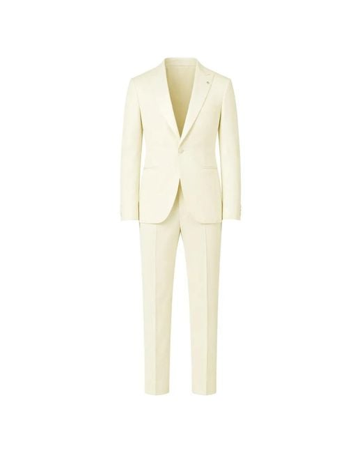 Tagliatore White Single-Breasted Formal Suit for men