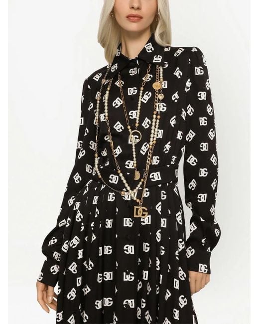 Dolce & Gabbana レディース ブラック ベルテッド ワンピース 【公式通販】