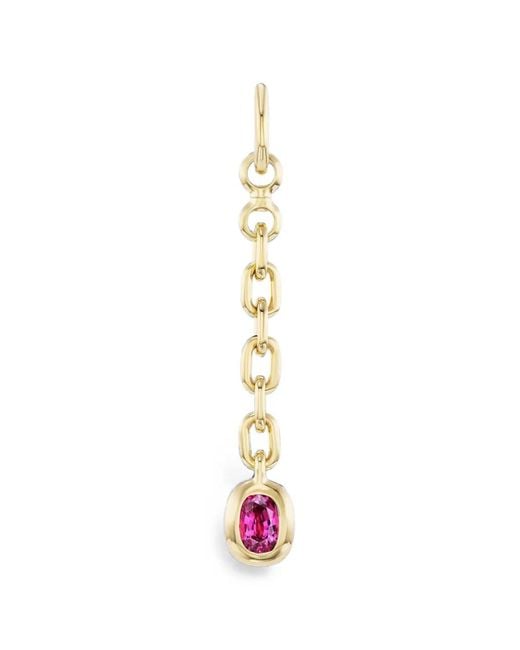UNIFORM OBJECT White Sapphire And Diamond Carriage Drop Pendant