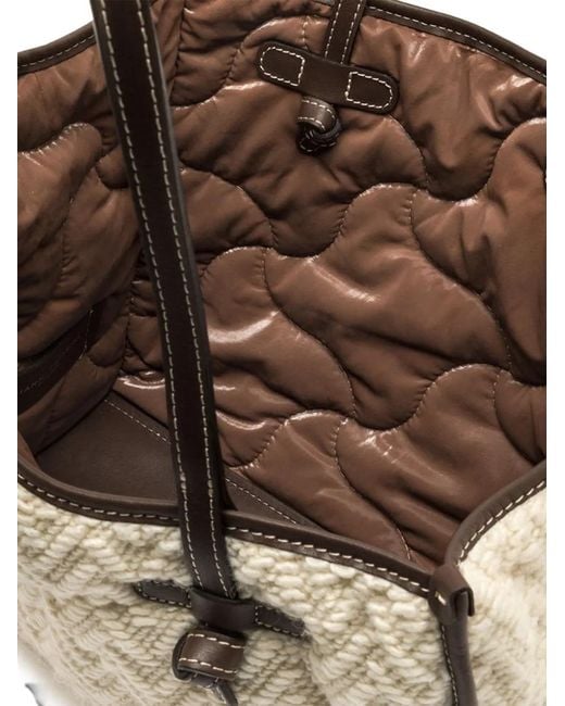 Gianni Chiarini Natural Chevron-Quilted Tote Bag