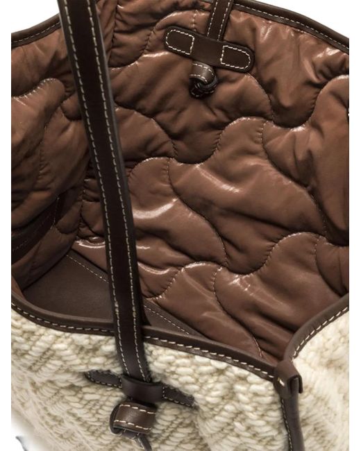 Gianni Chiarini Natural Chevron-Quilted Tote Bag
