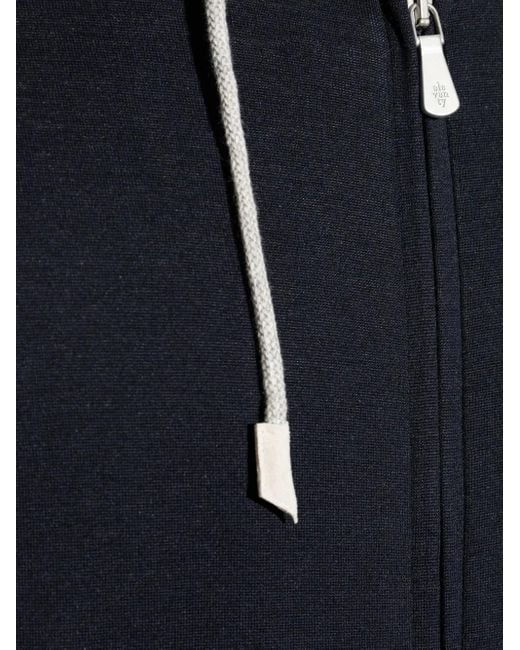 Eleventy Blue Jersey Hoodie for men
