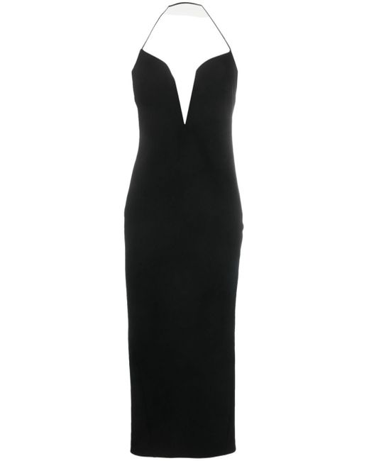 Vestido largo con cuello halter Givenchy de color Black