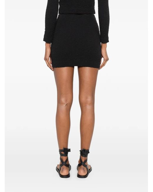 Nanushka Black Lyle Fitted Mini Skirt