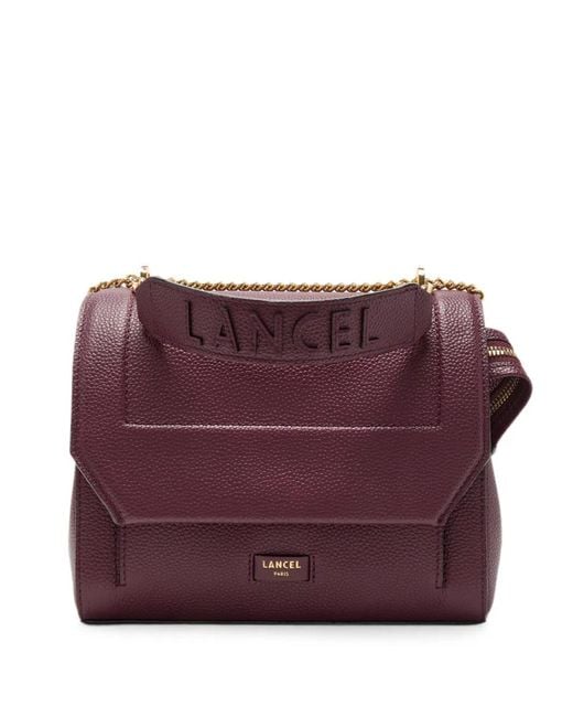 Lancel Purple Ninon Grained Leather Shoulder Bag