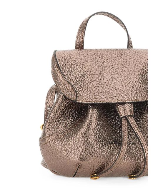 Gianni Chiarini Pink Violette Hammered Leather Backpack