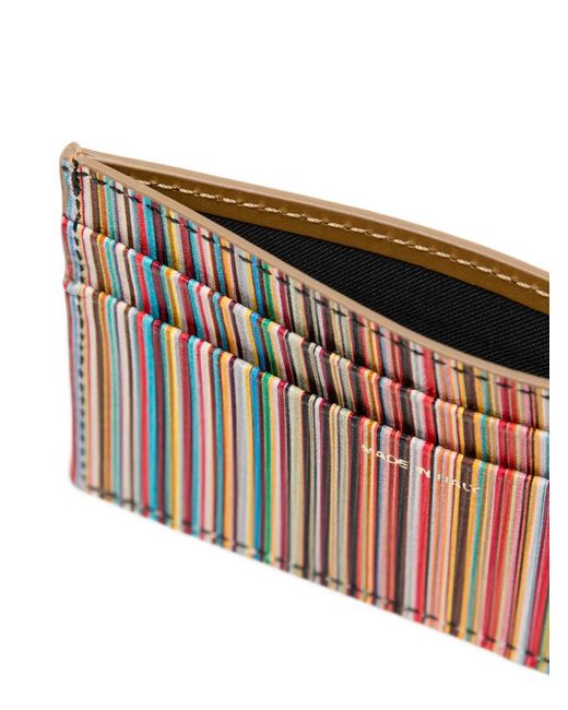 Paul Smith Brown Striped Cardholder for men