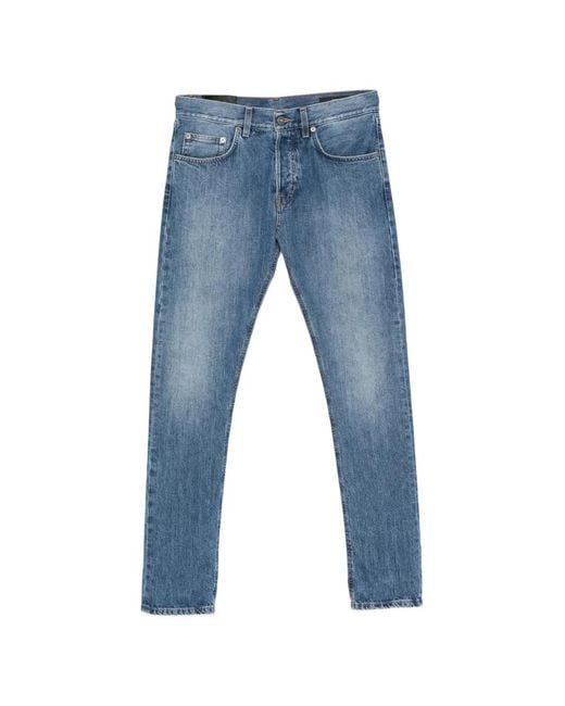 Dondup Blue Faded Slim-Fit Jeans for men