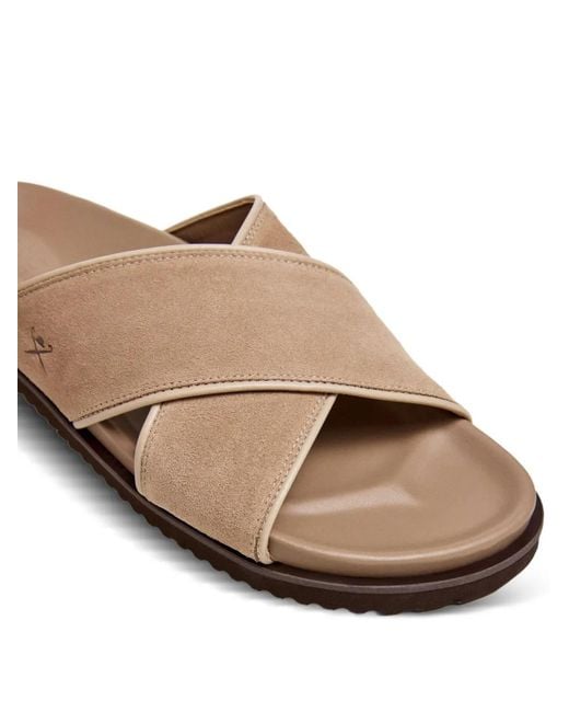 Hackett Brown Mikonos Highcross Crossover-Strap Sandals for men