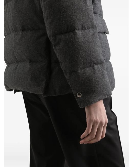 Dolce & Gabbana Black Quilted Down Jacket for men