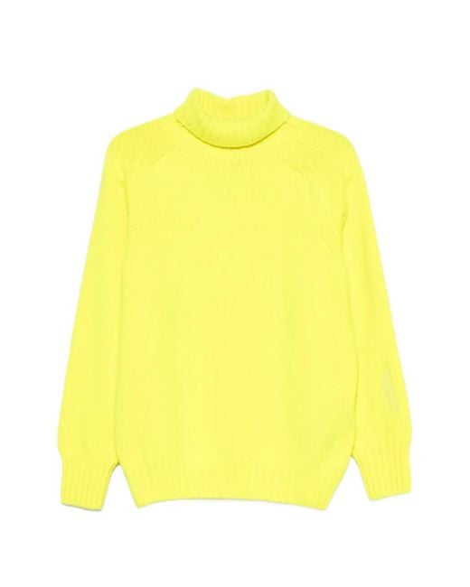 J.W. Anderson Yellow Roll-Neck Raglan-Sleeve Sweater