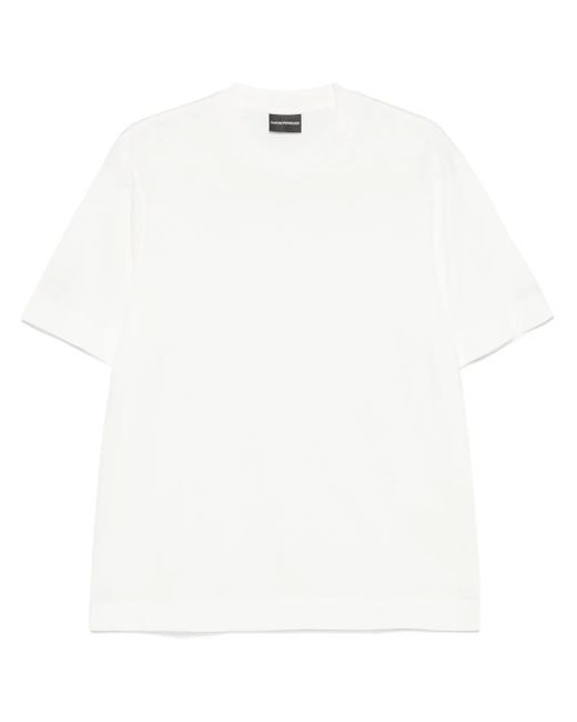 Emporio Armani Logo Baumwoll -T -Shirt in White für Herren