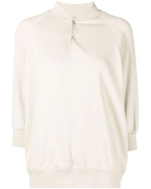 Fear Of God White Press-Stud Placket Sweatshirt