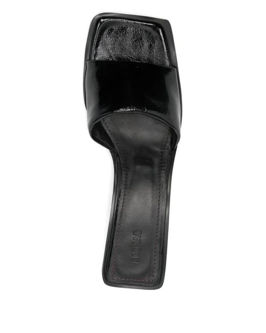 Alohas Black 30Mm Square Toe Heeled Sandals