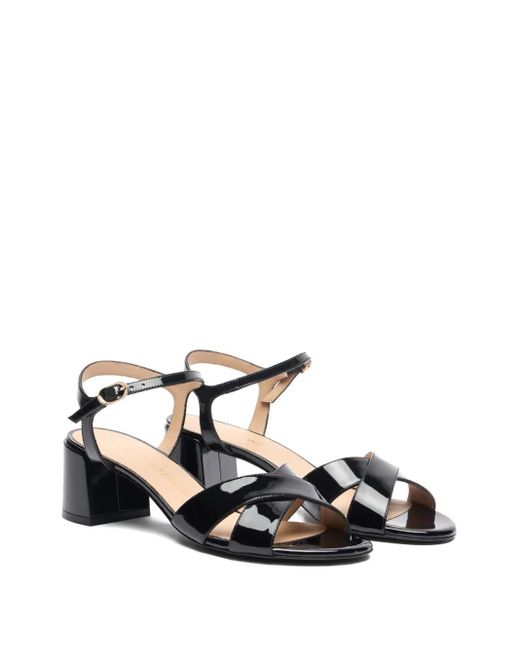 Stuart Weitzman Black 50Mm Dayna Sandals