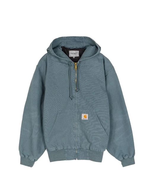 Carhartt Blue Hooded Zip Jacket for men