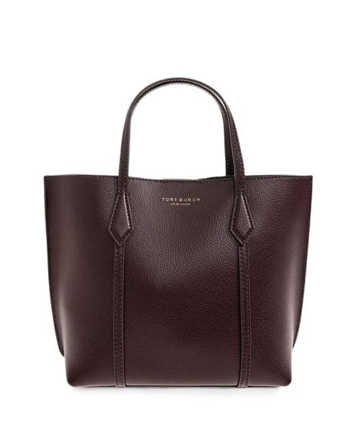 Tory Burch Brown Grained Leather Tote Bag