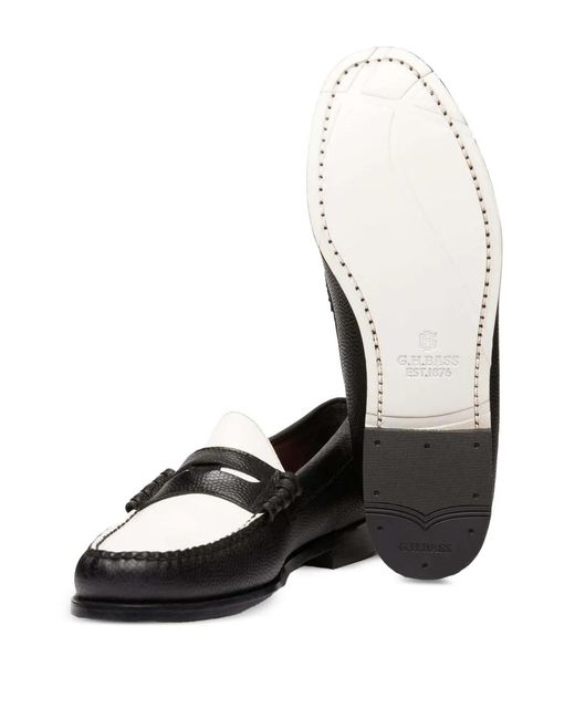 G.H.BASS White Weejuns Reigning Champ Larson Penny Loafers for men