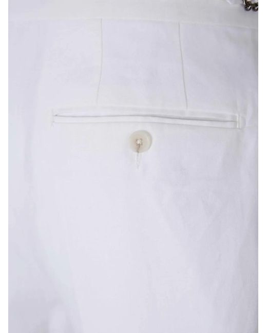 SCABAL® White Linen Tailored Trousers for men