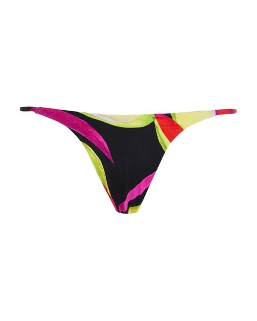 Louisa Ballou Black Patterned Bikini Bottom